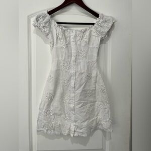 Women’s White “Kourt” Flora Dress